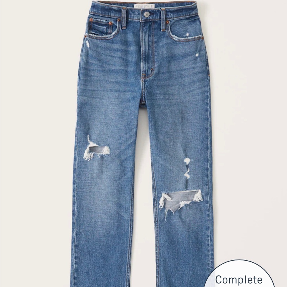 Abercrombie The Ankle Straight Ultra High Rise